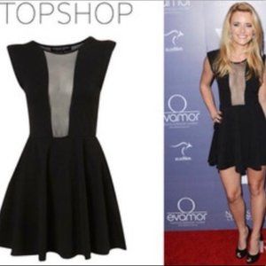 Similar to Top Shop Mesh Insert Skater Dress but with Studs